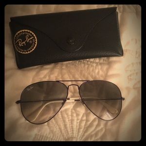 💜 Ray-Ban Aviators • purple frames + RayBan case